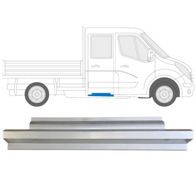 Hátsó küszöb javító panel hoz Renault Master 2010- / Bal = Jobb (szimmetrikus) / Duplafülkés 14570