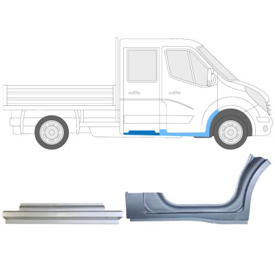 Javító panel készlet hoz Renault Master 2010- / Jobb / Duplafülkés / 14913