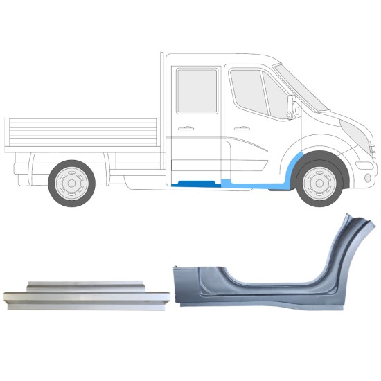Javító panel készlet hoz Renault Master 2010- / Jobb / Duplafülkés / 14913 Javító panel készlet hoz Renault Master 2010- / Jobb / Duplafülkés / 14913