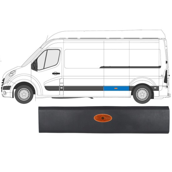 Oldali díszítő elem lámpával hoz Renault Master 2010- / Bal / Készlet 10549