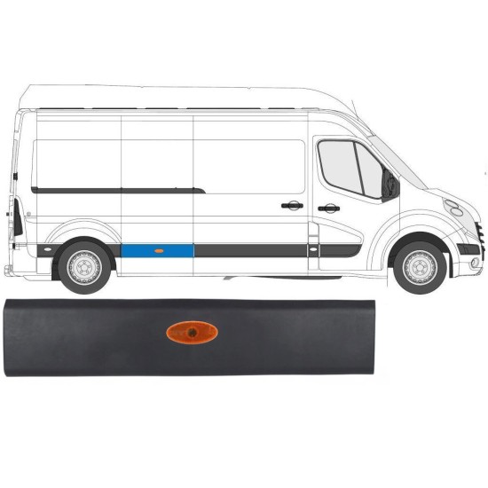 Oldali díszítő elem lámpával hoz Renault Master 2010- / Jobb / Készlet 10548