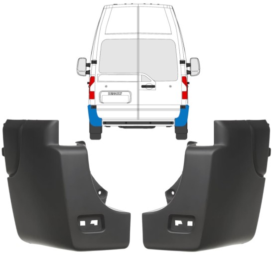 Hátsó lökhárító sarok hoz Renault Master 2010-2024 / Bal+Jobb / Készlet 17238
