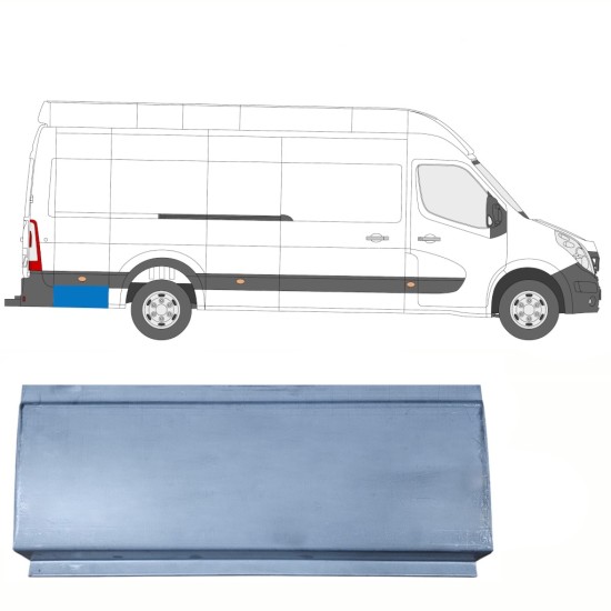 Hátsó sárvédő hátsó rész javító panel hoz Renault Master 2010-2024 / Bal = Jobb (szimmetrikus) 17292