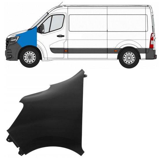 Első sárvédő hoz Renault Master 2019-2024 / Bal 17254