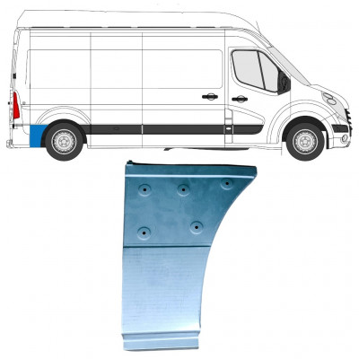 Kerék mögötti hátsó sárvédő javító panel hoz Renault Master 2010- / Jobb 12852