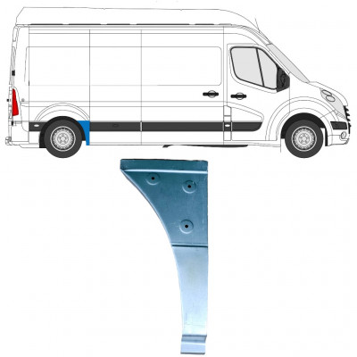 Első rész hátsó sárvédő javító panel hoz Renault Master 2010- / Jobb 12848