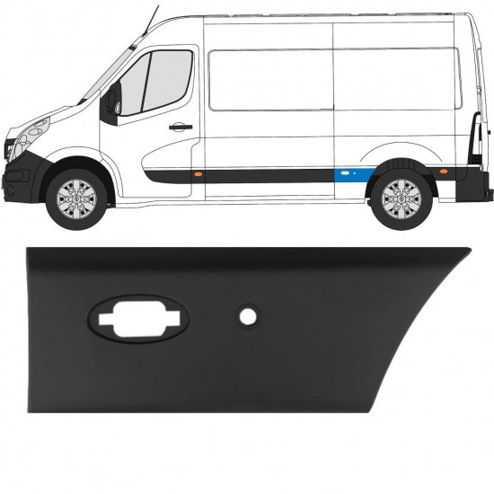 Oldalsó díszítő elem PDC-vel hoz Renault Master 2010- / L2 / Bal 10927