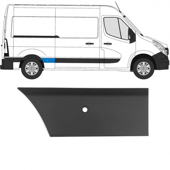 Oldalsó díszítő elem PDC-vel hoz Renault Master 2010- / L2 / Jobb 10924