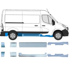 Javító panel készlet hoz Nissan NV400 2010- / Bal+Jobb 15723