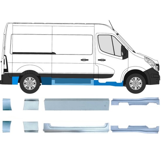 Javító panel készlet hoz Renault Master 2010- / Bal+Jobb / 14926