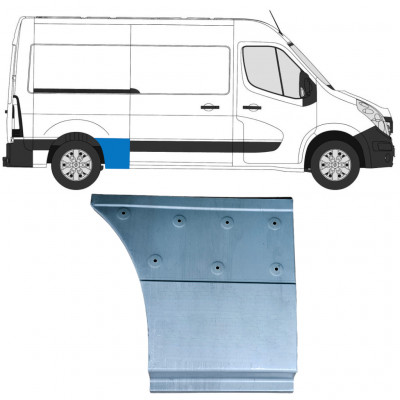 Első rész hátsó sárvédő javító panel hoz Renault Master 2010- / Jobb 12844