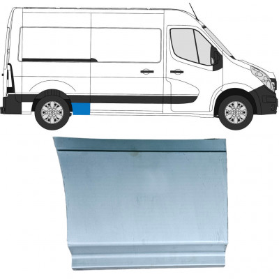 Első alsó rész hátsó sárvédő javító panel hoz Renault Master 2010- / Jobb 12842