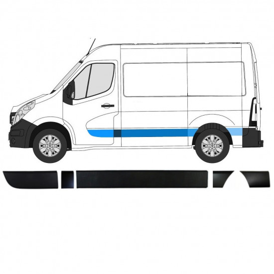 Oldalsó díszítő elemek készlete hoz Renault Master Opel Movano Nv 400 2010- / Bal /  10894