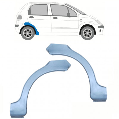 Hátsó sárvédő javító panel hoz Daewoo Matiz 1998-2008 / Bal+Jobb / Készlet 10036