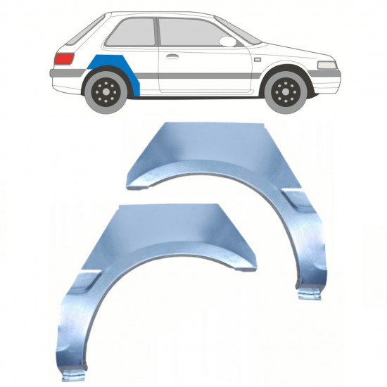 Hátsó sárvédő javító panel hoz Mazda 323 BG 1989-1994 / Bal+Jobb / Készlet 9853