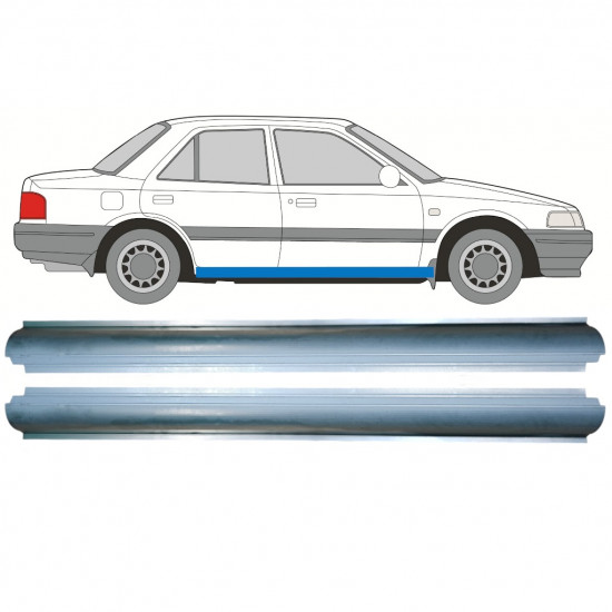 Küszöb javító panel hoz Mazda 323 BG 1989-1994 / Bal = Jobb (szimmetrikus) / Készlet 9877