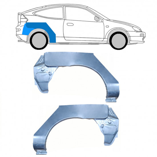 Hátsó sárvédő javító panel hoz Mazda 323 BH 1994-1998 / Bal+Jobb / COUPE / Készlet 9854