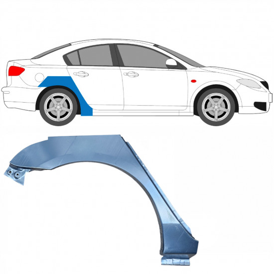 Hátsó sárvédő javító panel hoz Mazda 3 BK 2003-2009 / Jobb 8605