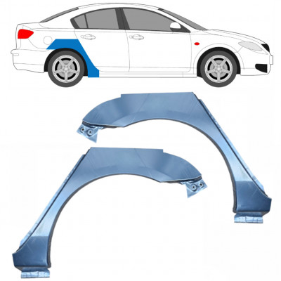 Hátsó sárvédő javító panel hoz Mazda 3 BK 2003-2009 / Bal+Jobb / Készlet 10604