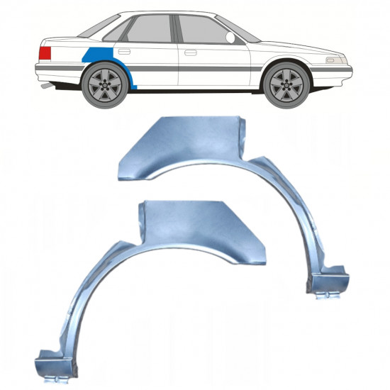 Hátsó sárvédő javító panel hoz Mazda 626 1988-1992 / Bal+Jobb / Készlet 9894