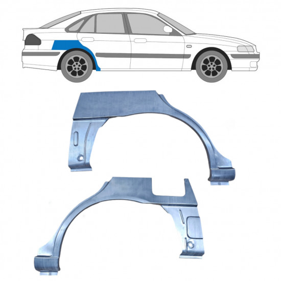 Hátsó sárvédő javító panel hoz Mazda 626 1997-2002 / Bal+Jobb / Készlet 9622