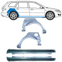 Küszöb és hátsó sárvédő javító panel hoz Mazda 6 GG GY 2002-2007 / Bal+Jobb / COMBI / Készlet 10538