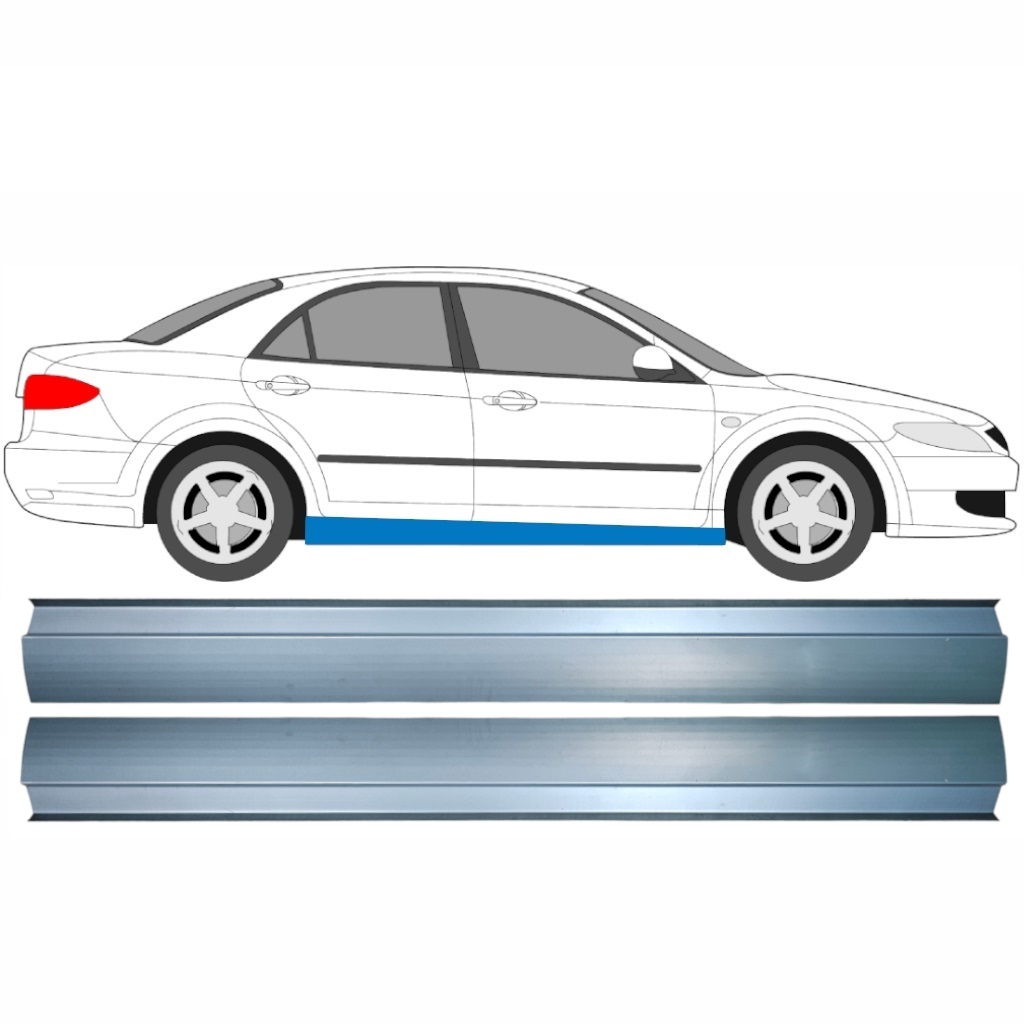 Küszöb Javító Panel Hoz Mazda 6 2002-2007 / Bal = Jobb (Szimmetrikus) / Készlet 9557