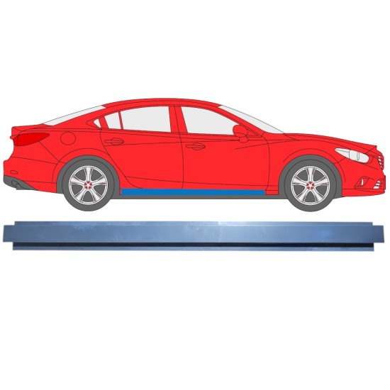 Belső küszöb javító panel hoz Mazda 6 2012-2024 / Bal = Jobb (szimmetrikus) 16980