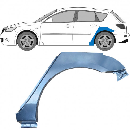 Hátsó sárvédő javító panel hoz Mazda 3 BK 2003-2009 / Bal 5156