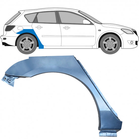 Hátsó sárvédő javító panel hoz Mazda 3 BK 2003-2009 / Jobb 5158