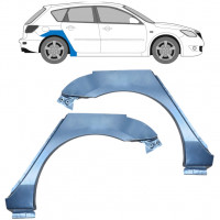 Hátsó sárvédő javító panel hoz Mazda 3 BK 2003-2009 / Bal+Jobb / Készlet 10528