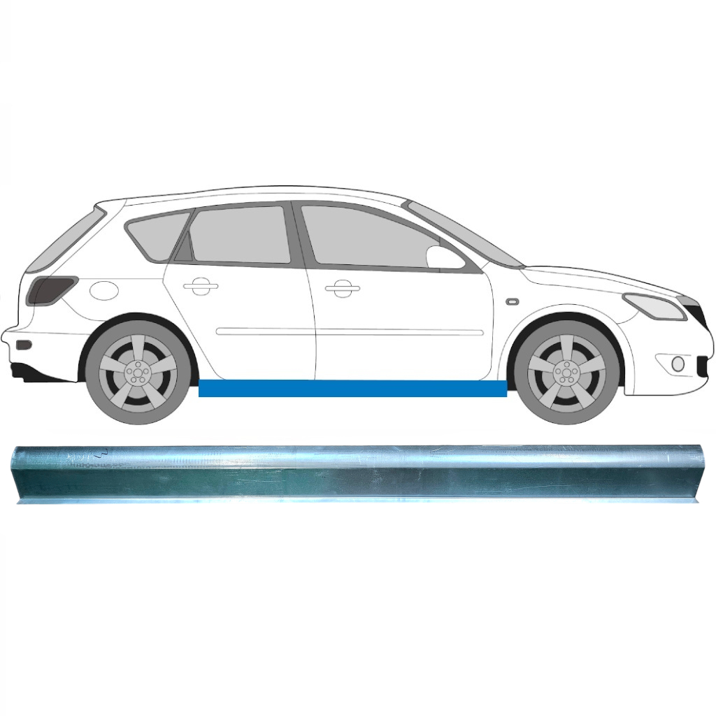 Küszöb Javító Panel Hoz Mazda 3 Bk 2003-2009 / Bal = Jobb (Szimmetrikus) 6318