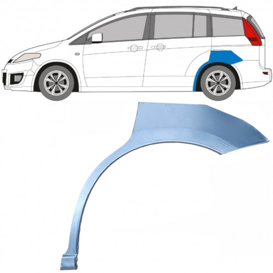 Hátsó sárvédő javító panel hoz Mazda 5 2005-2010 / Bal 5625