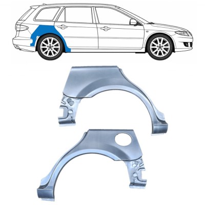 Hátsó sárvédő javító panel hoz Mazda 6 GG GY 2002-2007 / Bal+Jobb / COMBI / Készlet 9164