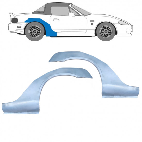 Hátsó sárvédő javító panel hoz Mazda MX-5 1998-2005 NB / Bal+Jobb / Készlet 9664
