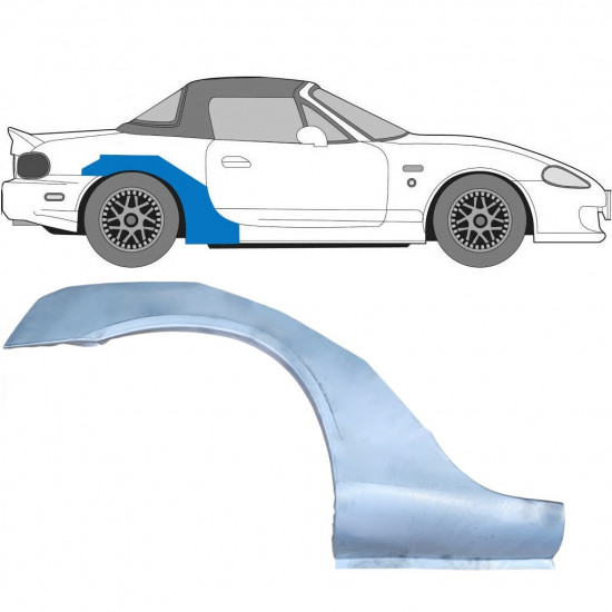 Hátsó sárvédő javító panel hoz Mazda MX-5 1998-2005 NB / Jobb 8031