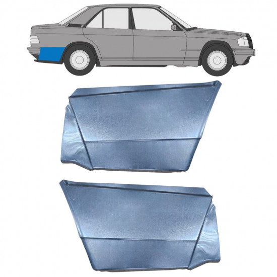 Hátsó sárvédő javító panel hoz Mercedes 190 1982-1993 / Bal+Jobb / Készlet 10974