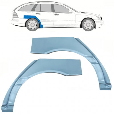 Hátsó sárvédő javító panel hoz Mercedes C-class 2000-2007 / Bal+Jobb / COMBI / Készlet 9100