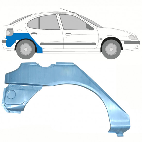 Hátsó sárvédő javító panel hoz Renault Megane 1995-2003 / Jobb 8394