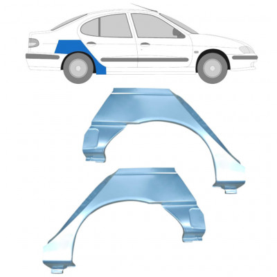 Hátsó sárvédő javító panel hoz Renault Megane Classic 1995-2003 / Bal+Jobb / Készlet 10602