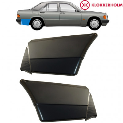 Hátsó sárvédő javító panel hoz Mercedes 190 1982-1993 / Bal+Jobb / Készlet 9505