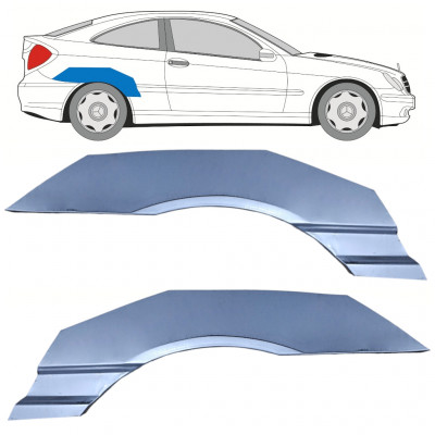 Hátsó sárvédő javító panel hoz Mercedes CL203 2000-2008 / Bal+Jobb / Készlet 10592