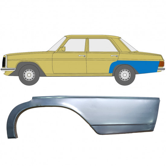 Hátsó sárvédő javító panel hoz Mercedes W114 W115 1968-1977 / Bal 6810