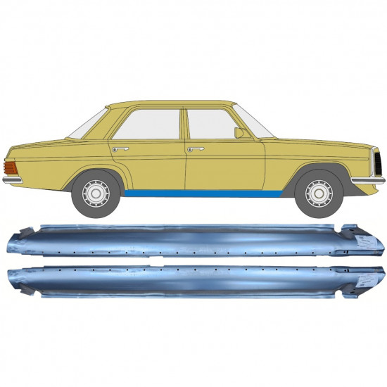 Küszöb javító panel hoz Mercedes W114 W115 1968-1977 / Bal+Jobb / Készlet 10627