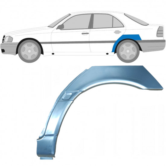 Hátsó sárvédő javító panel hoz Mercedes C-class 1993-2001 / Bal 6716