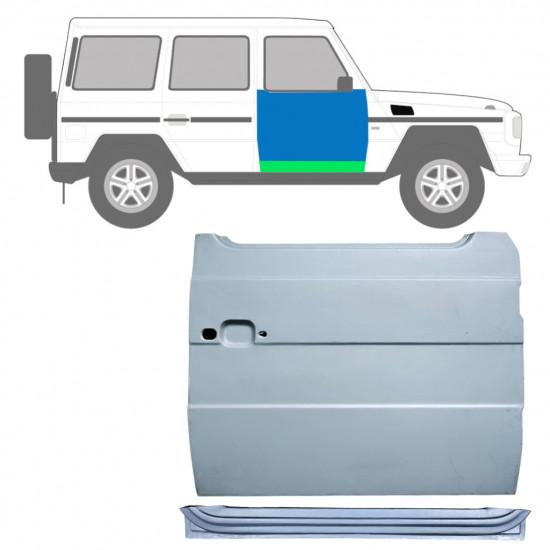Belső és külső első ajtó javító panel hoz Mercedes G-Class 1979- / Jobb / Készlet 12035