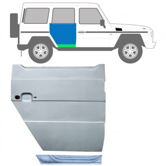 Belső és külső hátsó ajtó javító panel hoz Mercedes G-Class 1979- / Jobb / Készlet 12037