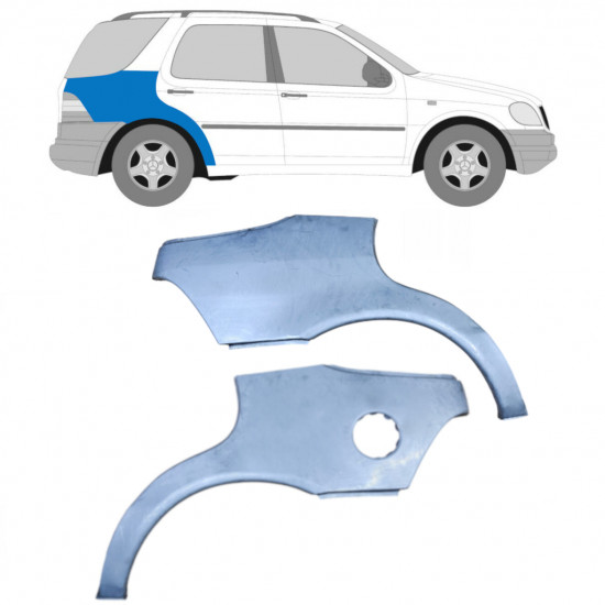 Hátsó sárvédő javító panel hoz Mercedes M-class 1998-2005 / Bal+Jobb / Készlet 9217