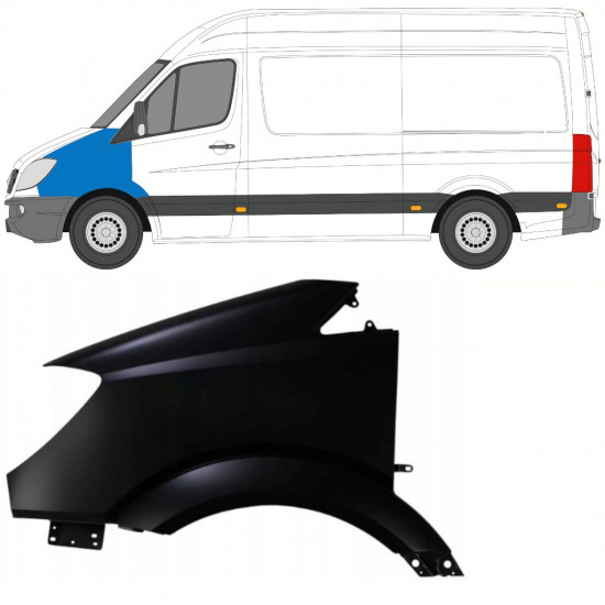 Első sárvédő hoz Mercedes Sprinter 2006-2013 / Bal 7415