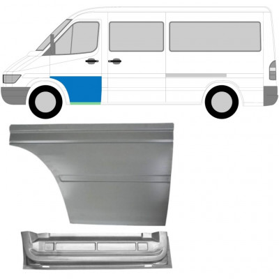 Belső és külső első ajtó javító panel hoz Mercedes Sprinter 1995-2006 / Bal / Készlet 9154